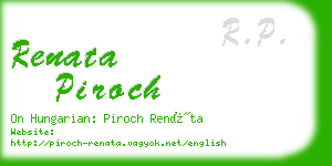 renata piroch business card